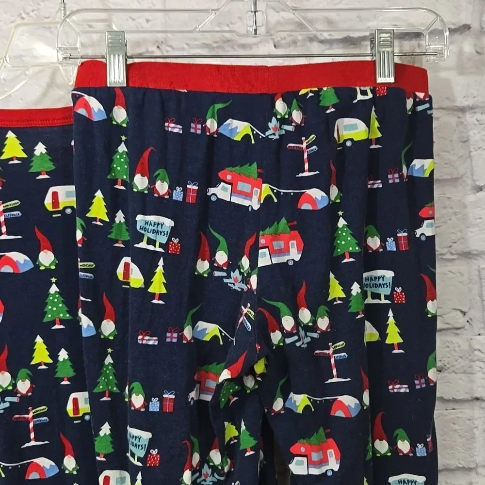 Camping Gnomes Christmas Pajama Set Women S RV Camper Holiday PJs 2pc Cozy Sleep